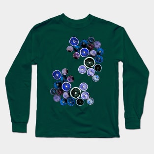 Dark Blue Fruit Slices Long Sleeve T-Shirt